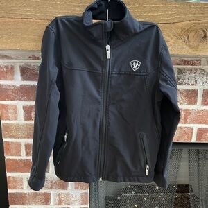 Ariat Kids softshell jacket in black with a Mexico flag patch size M